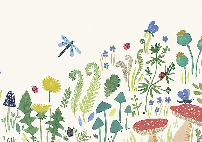 Wee Blue Bell Garden Explorer Panel, Spring - Twist&Fit Roller Blind - Image 6